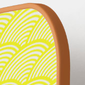 Gele Japanse golven Pickleball Paddle (Links Detail)