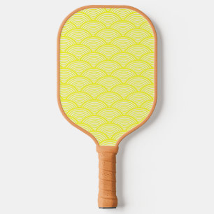 Gele Japanse golven Pickleball Paddle