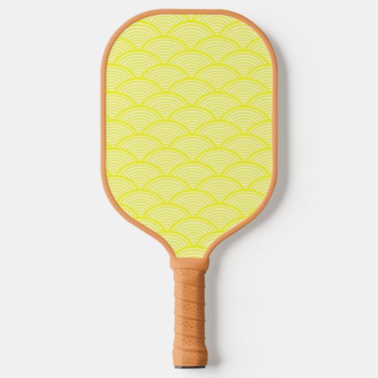 Gele Japanse golven Pickleball Paddle (Voorkant)