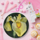 Gele Japanse Iris Floral Papieren Bordje (Feest)