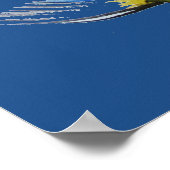 Gele Japanse Koi-waterverf Poster (Hoek)