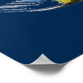 Gele Japanse Koi-waterverf Poster (Hoek)