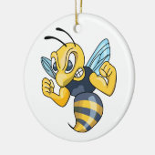 Gele jas keramisch ornament (Links)