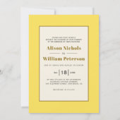 gele jasminebloem bruiloft kaart (Achterkant)