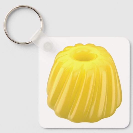 Gele jelly pudding sleutelhanger (Voorkant)