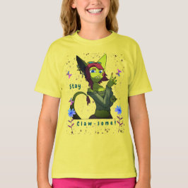 Gele Jeugd Artistieke Vlinder Leuk T-shirt