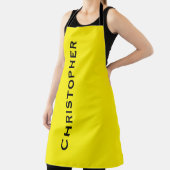 Gele Jumbo Bold Name of Kies uw kleur Schort (Insitu)