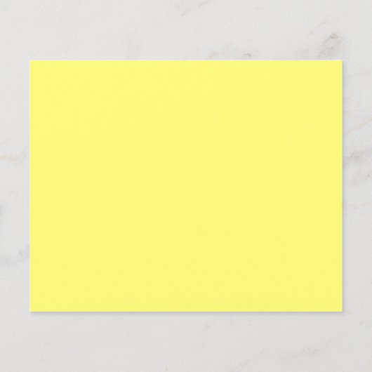 Gele jurk kleur bruidsmeisje informatie Kaart (Achterkant)