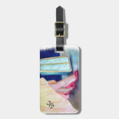 GELE JURK, RODE SCHOENEN GEPERSONALISEERD BAGAGELA BAGAGELABEL (Voorkant verticaal)