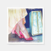 GELE JURK, RODE SCHOENEN PAPIEREN SERVETTEN (Voorkant)