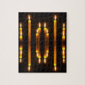 gele kaarslicht legpuzzel (Verticaal)