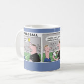 Gele kaart bij voetbal koffiemok (Voorkant links)