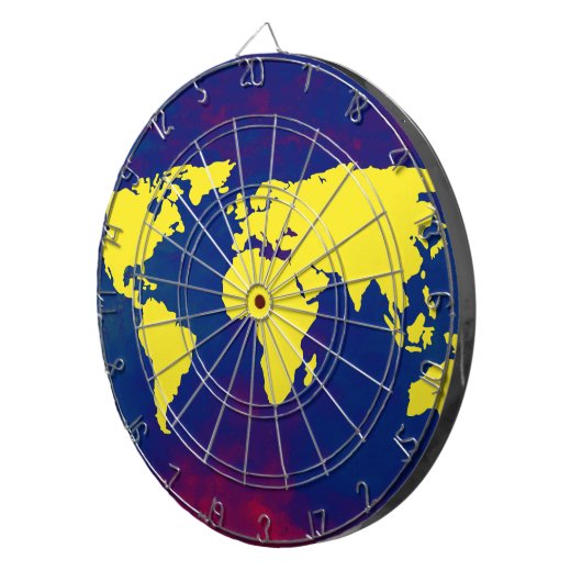 gele kaart dartbord (Voorkant Rechts)