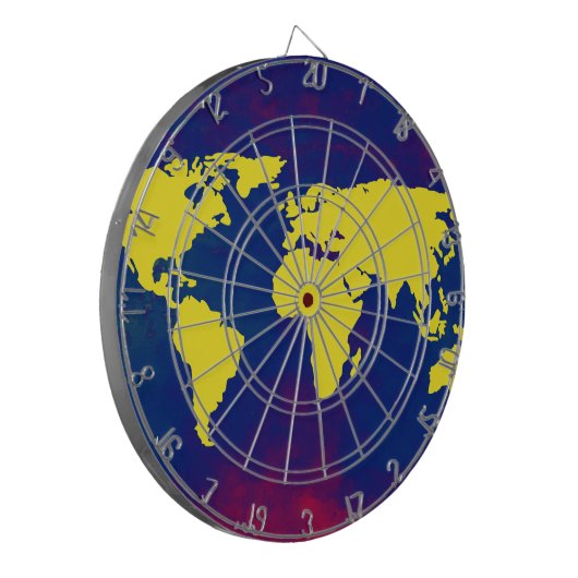 gele kaart dartbord (Voorkant Links)