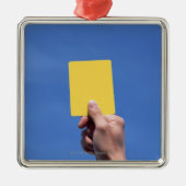 Gele kaart metalen ornament (Voorkant)