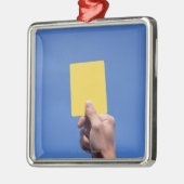 Gele kaart metalen ornament (Links)