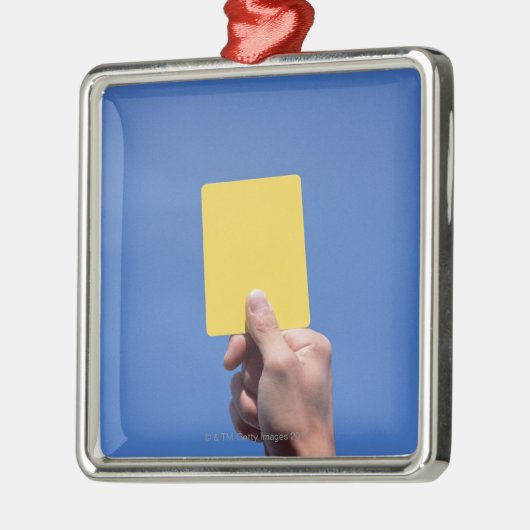 Gele kaart metalen ornament (Links)