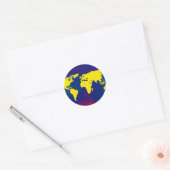 gele kaart ronde sticker (Envelop)
