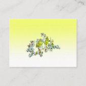 Gele Kaart voor het huwelijk van Floral Plaatskaartje (Achterkant)