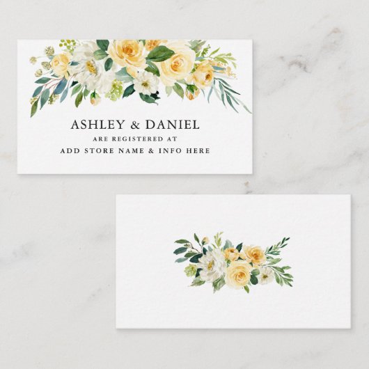 Gele Kaart voor het huwelijksregister (Voorkant / Achterkant)