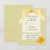 Gele Kaarten met respons op de ventilator RSVP Kaartje (Voorkant / Achterkant)