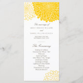 Gele Kaarten voor Chrysanthemum Wedding Program Ra (Voorkant)