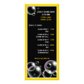 Gele Kaarten voor het reinigen van bubbels Reclamekaart (Voorkant)