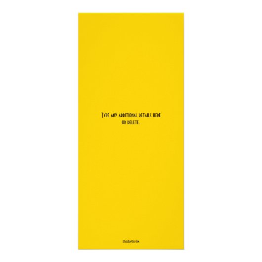 Gele Kaarten voor het reinigen van bubbels Reclamekaart (Achterkant)