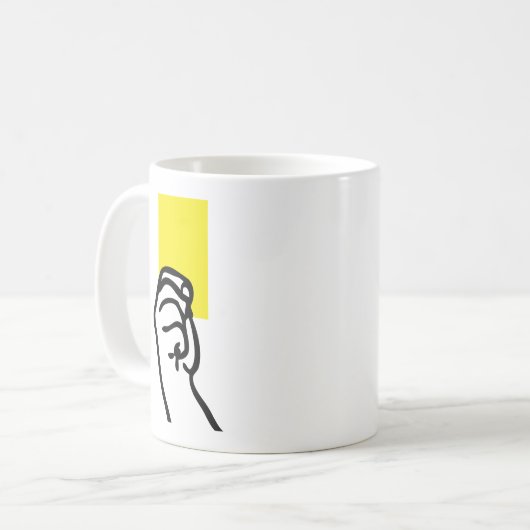 Gele-kaartvoetbal Koffiemok (Voorkant links)