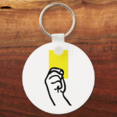 Gele-kaartvoetbal Sleutelhanger (Voorkant)