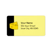 Gele kaas etiket (Voorkant)