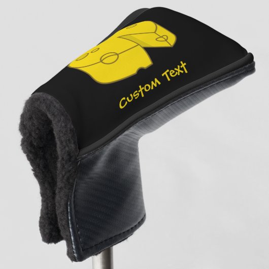 Gele kaas golfheadcover (3/4 voorkant)