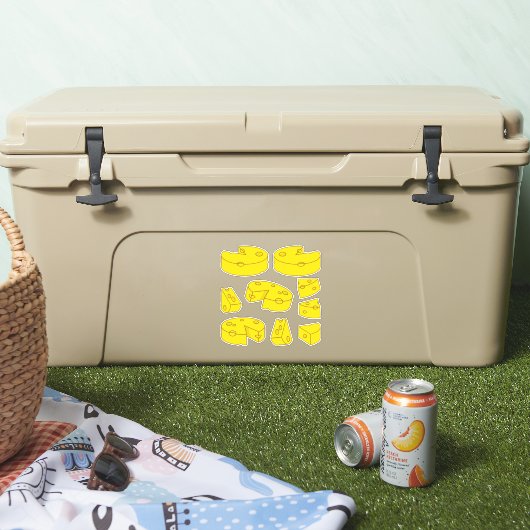 gele kaas icoon set sticker (Koeler)