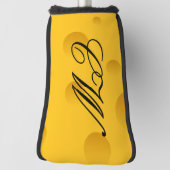 Gele kaas met een novelty gele afdruk golfcadeau v golfheadcover (Draai 90)