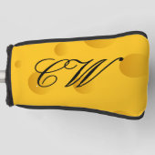 Gele kaas met een novelty gele afdruk golfcadeau v golfheadcover (Voorkant)