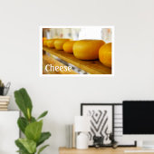 Gele kaaswielen afdruk poster (Thuiskantoor)
