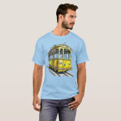 Gele kabeltram t-shirt (Voorkant volledig)