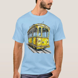Gele kabeltram t-shirt