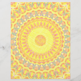 Gele Kaleidoscoop Scrapbook Papier 2-zijdige Pagin