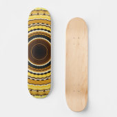 Gele kaleidoscoop skateboard (Voorkant)