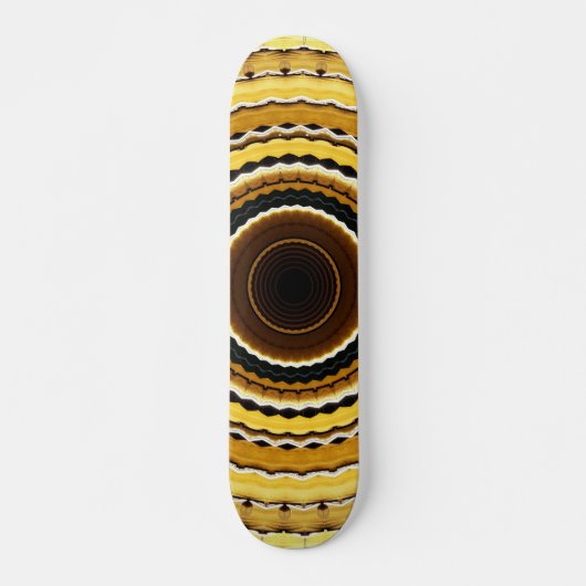 Gele kaleidoscoop skateboard (Voorkant)