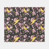 Gele Kanarie Fleece Deken (Voorkant (Horizontaal))
