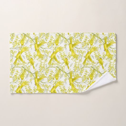 Gele kanarievogels bad handdoek (Handdoek)