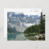 Gele Kano, Banff, Alberta, Canada Briefkaart (Voorkant / Achterkant)