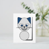 Gele kat briefkaart (Staand voorkant)