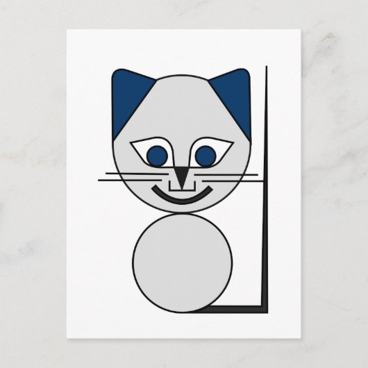 Gele kat briefkaart (Voorkant)