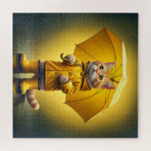 Gele kat legpuzzel (Horizontaal)