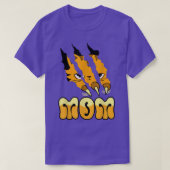 Gele kat mam Claw Cute Cat mam Wom T-shirt (Design voorkant)