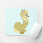Gele kat met blauwe ogen Muismat Gift (Met muis)