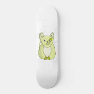Gele kat met Hoesje van Naughty Smile Duvet Persoonlijk Skateboard